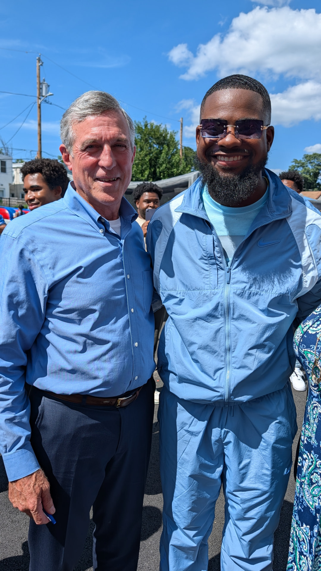 Nasir Leach with the Governor at a community event in Wilmington